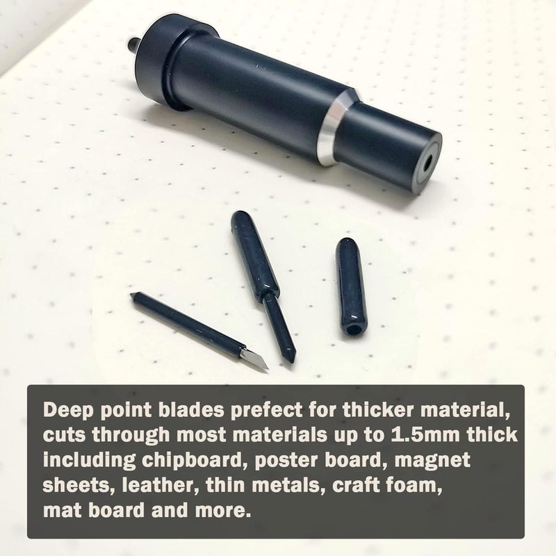 Niantime Deep Cut Blade and Housing Compatible with Cricut Maker, Replacement Deep point Blade Compatible with Air2/ Air3/ Maker/Maker 3 Cutting Machine (2 Deep Cut Blades & 1 Housing) - Image 5